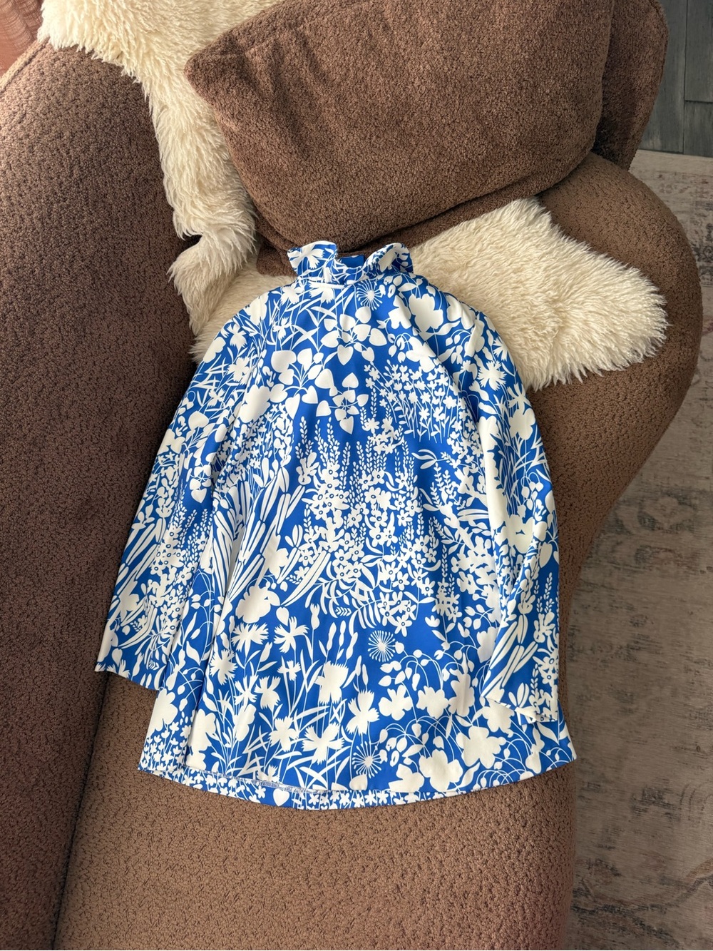 Tuckernuck Faye Ruffle Bow Tie Blouse